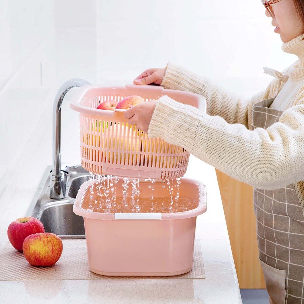 Recipiente Escurridor para Cocina con Cesta de Drenaje