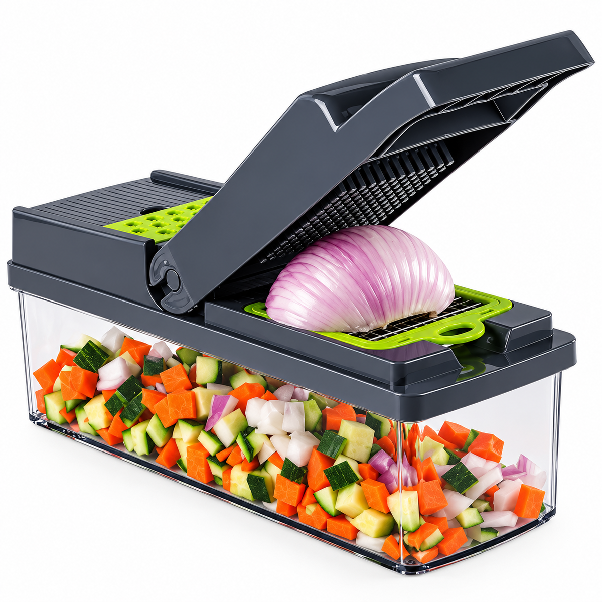 Picador de Verduras en Taza con Cuchillas de Acero Inoxidable
