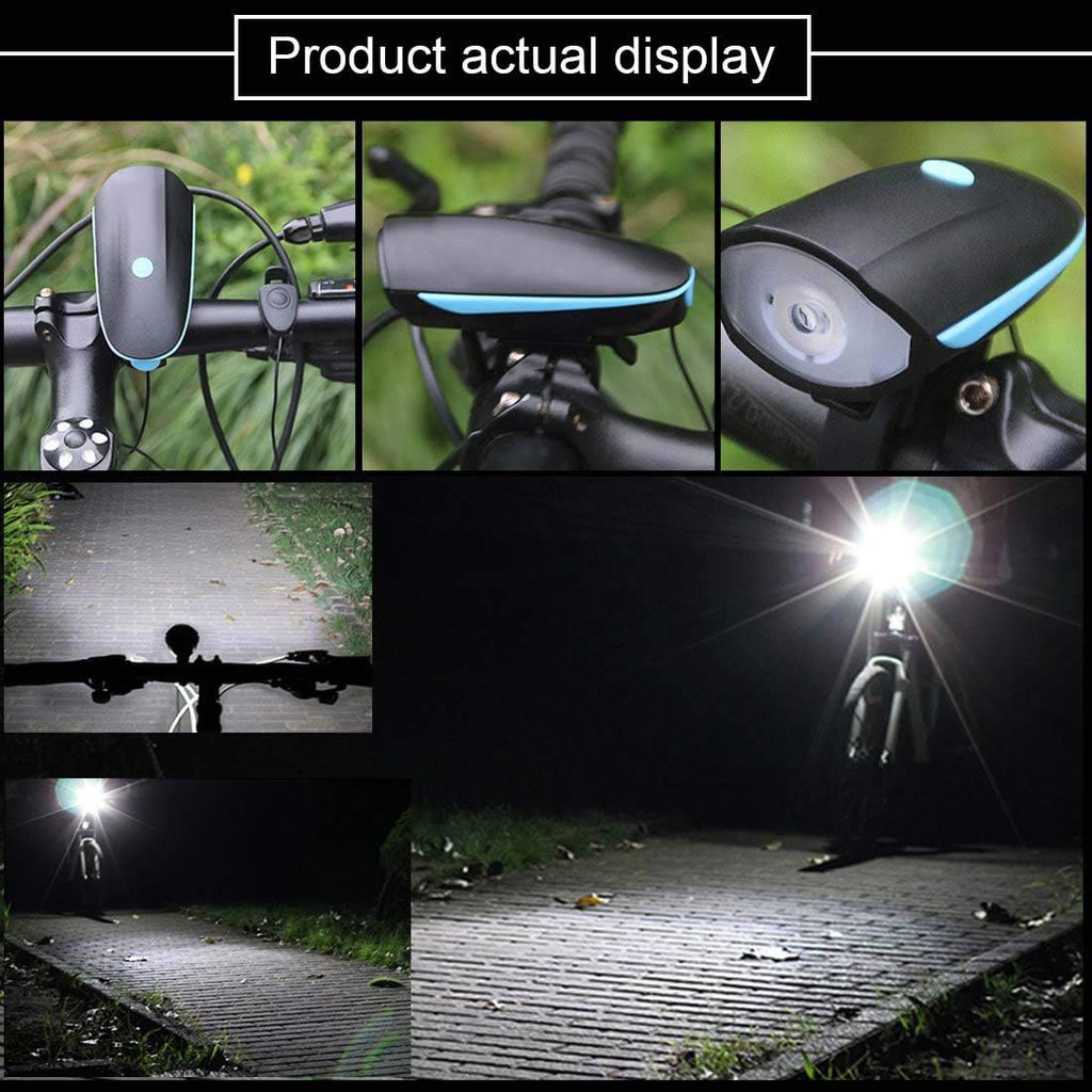 Luz LED Recargable USB para Bicicleta con Bocina 120 dB y Control Remoto