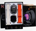 Smartwatch NX-13 Ultra con Audífonos Bluetooth y 2 Correas Intercambiables