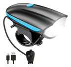 Luz LED Recargable USB para Bicicleta con Bocina 120 dB y Control Remoto