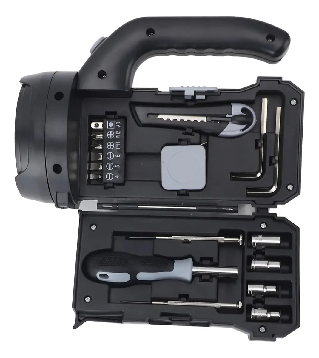 Linterna LED con Kit de Herramientas 17 en 1