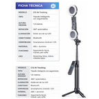 Trípode Inteligente C12 con Seguimiento 360° y Luz LED 1.8 m