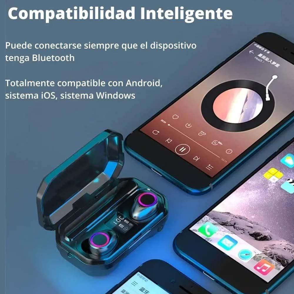 Audífonos Bluetooth M12 TWS con Cancelación de Ruido ENC