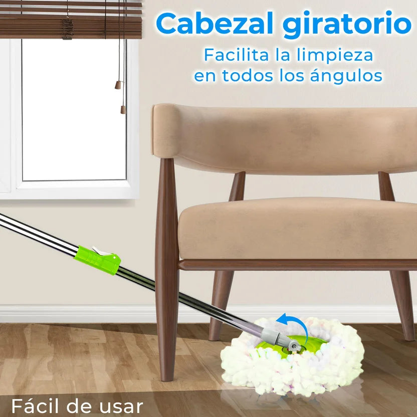 Trapero Giratorio 360° con Balde Centrifugador y Repuesto